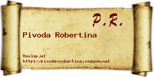 Pivoda Robertina névjegykártya